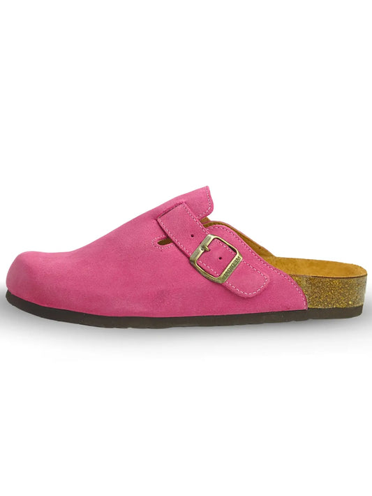 sabot Rose framboise daim