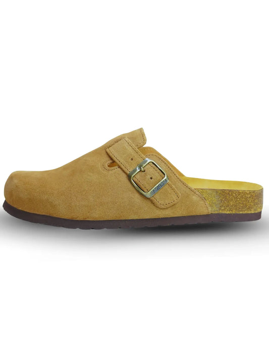 sabot beige fonce daim