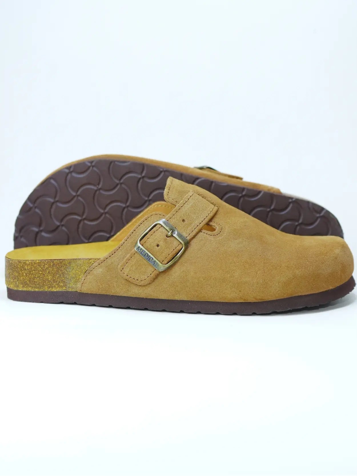 sabot beige fonce daim