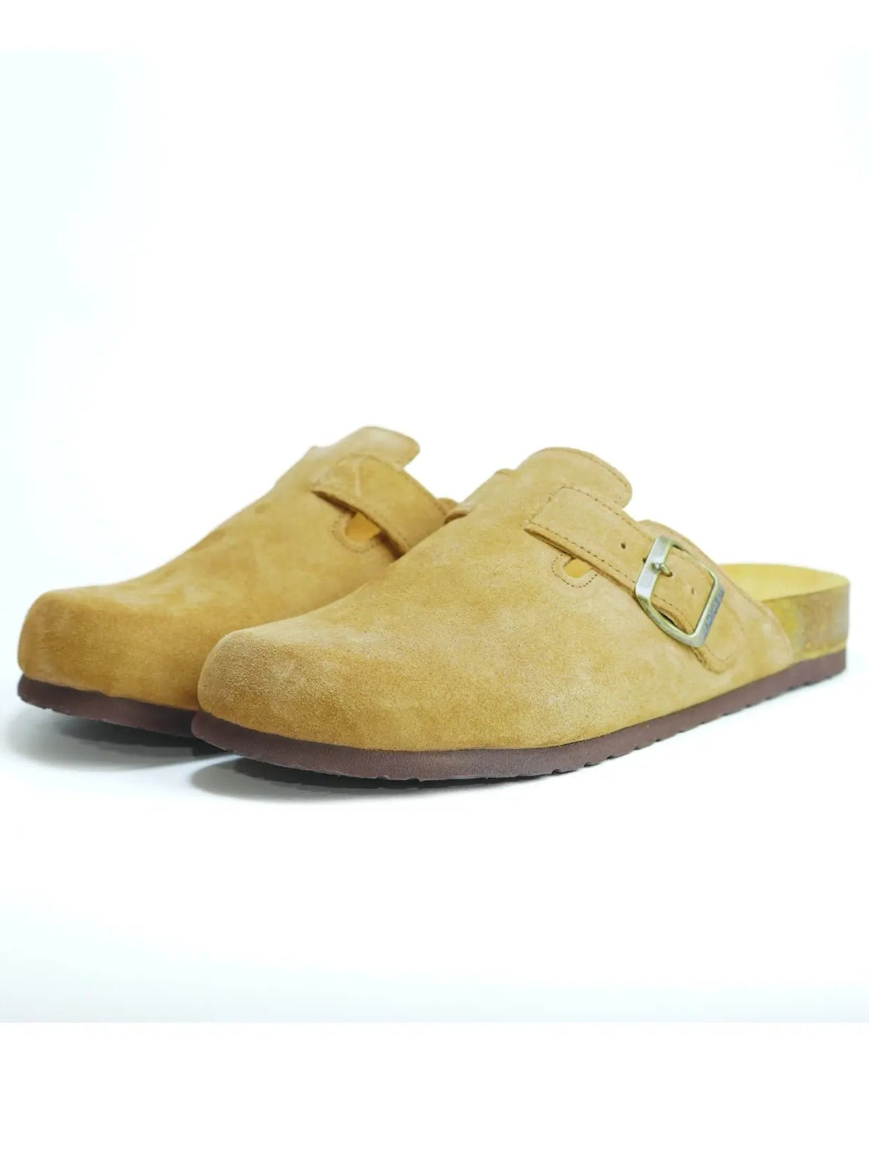 sabot beige fonce daim