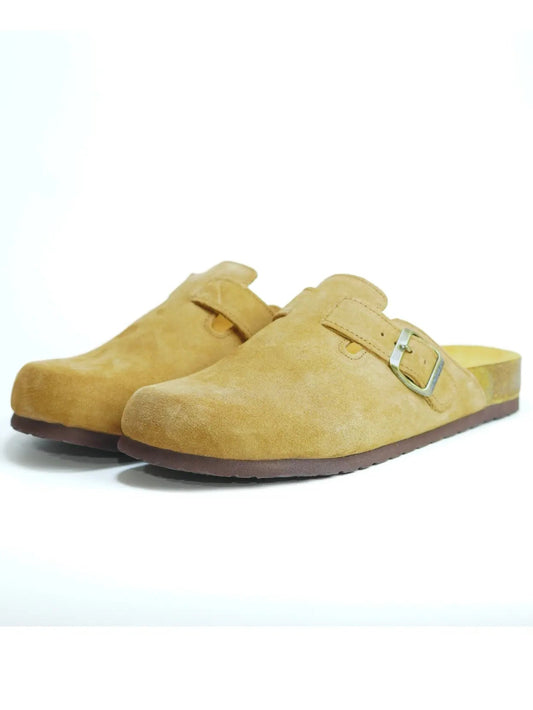 sabot beige fonce daim